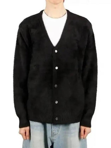 117094 BLACK shaggy cardigan 271387 - STUSSY - BALAAN 1