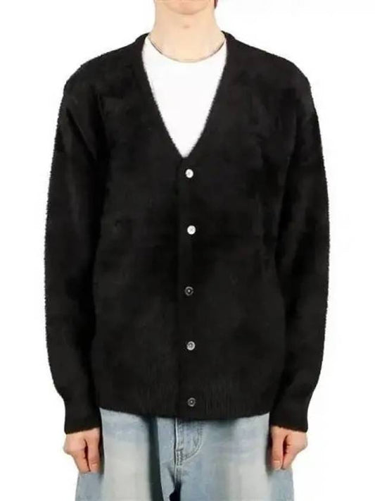 117094 W 0001 BLACK Shaggy Cardigan 270073 - STUSSY - BALAAN 1