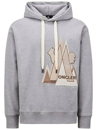 Grenoble Mountain Logo Hood Gray - MONCLER - BALAAN 2