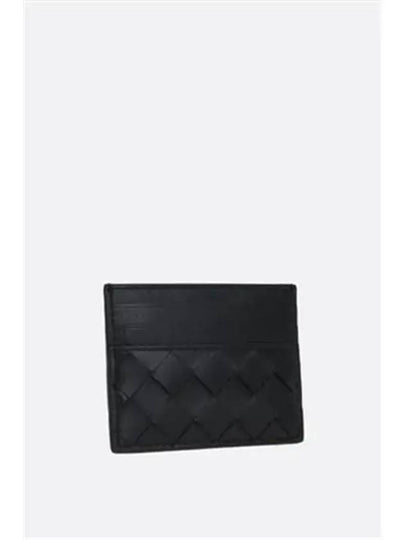 Intrecciato Leather Card Wallet Black - BOTTEGA VENETA - BALAAN 2