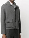 Intarsia Center Back Voile Wool Jacket Grey - THOM BROWNE - BALAAN 5