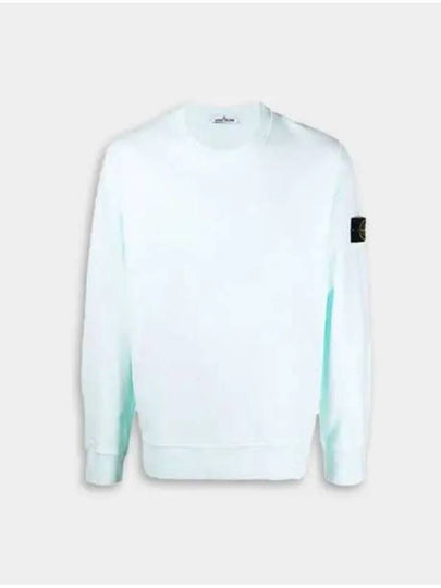 Men's Wappen Patch Round Cotton Nylon Fleece Sweatshirt Mint - STONE ISLAND - BALAAN 2