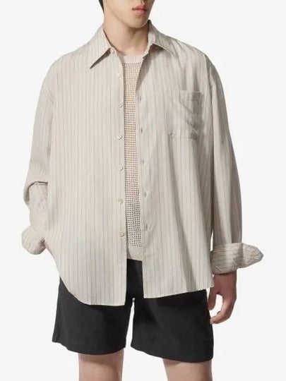 Above Striped Long Sleeve Shirt Ivory - OUR LEGACY - BALAAN 2