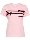 Girls Ribbon Decorated T Shirt NNT008051 - COMME DES GARCONS - BALAAN 1