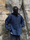 Padded Hooded Shirt Jacket Blue - PEACEOFMIND - BALAAN 1