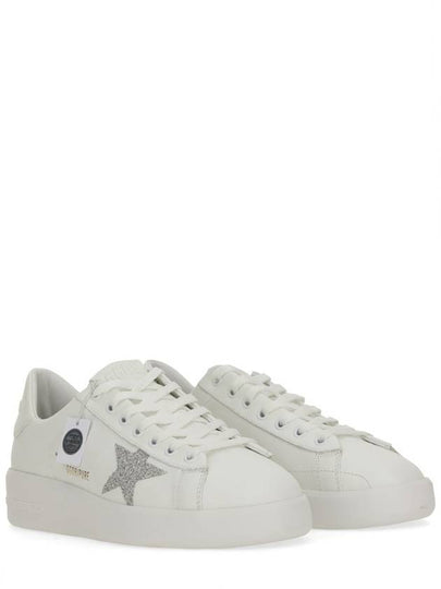 Pure Star Glitter Silver Low Top Sneakers White - GOLDEN GOOSE - BALAAN 2