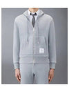 Center Back Stripe Cotton Zip Up Hoodie Light Grey - THOM BROWNE - BALAAN 2