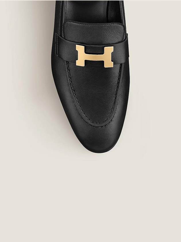 Paris Goatskin Loafers Permabrass Noir - HERMES - BALAAN 5