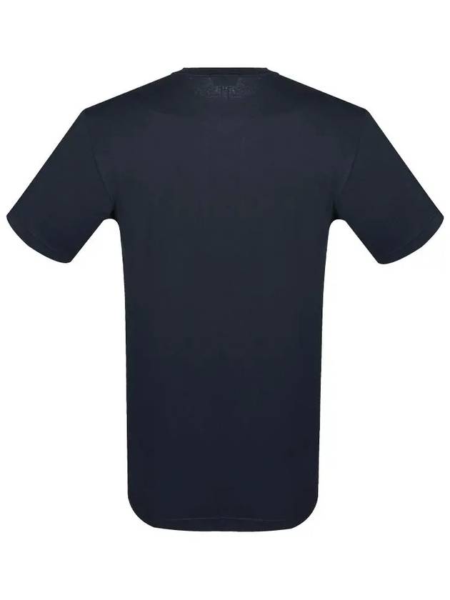 Small Rubber Logo Patch Short Sleeve T-Shirt Dark Navy - STONE ISLAND - BALAAN 4