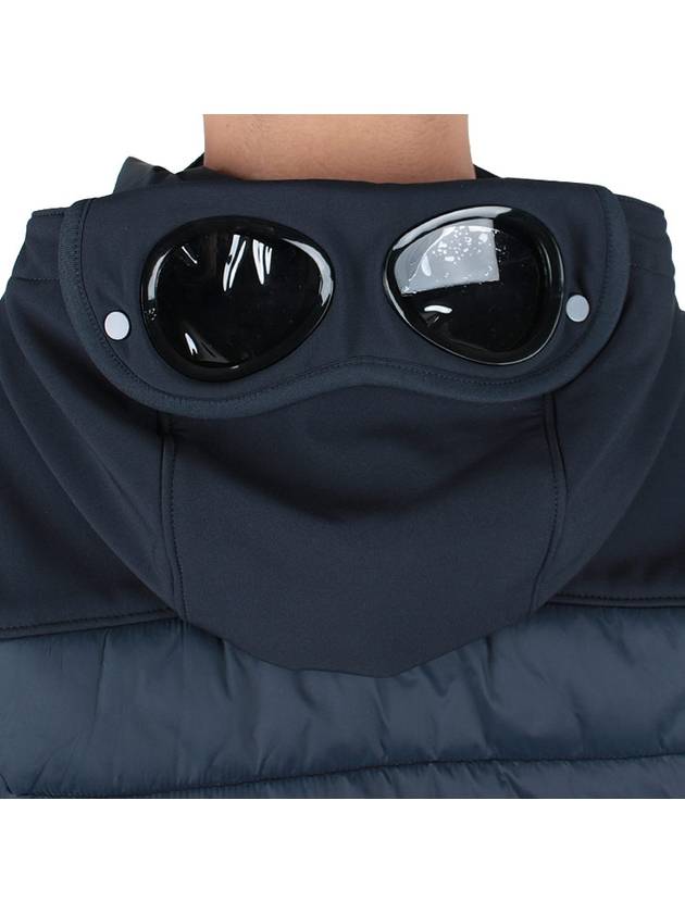 Shell Goggles Down Hooded Jacket Navy - CP COMPANY - BALAAN 9