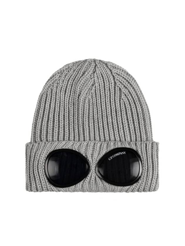 Extra Fine Merino Wool Goggle Beanie Grey - CP COMPANY - BALAAN 2