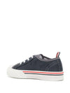 Cotton Lace-Up Low Top Sneakers Navy - THOM BROWNE - BALAAN 4