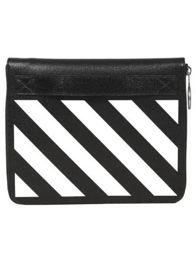 Diag Clutch Bag Black - OFF WHITE - BALAAN 2