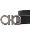 Gancini Reversible Adjustable Leather Belt Black Dark Brown - SALVATORE FERRAGAMO - BALAAN 8