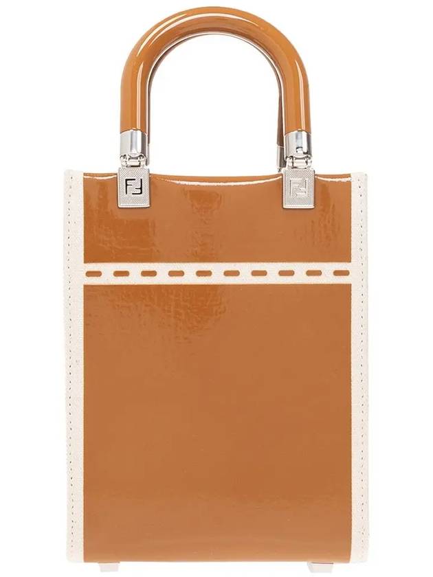 Sunshine Shopper Small Tote Bag Brown - FENDI - BALAAN 4