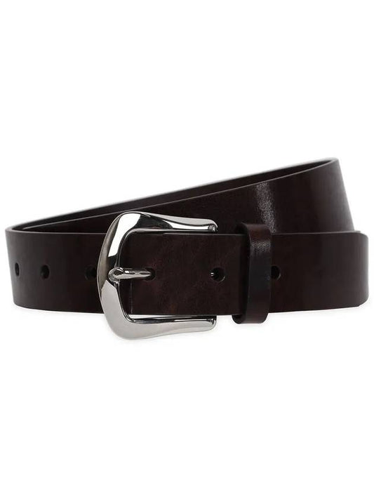 Leather Skinny Belt MAUDU346C5456 - BRUNELLO CUCINELLI - BALAAN 2