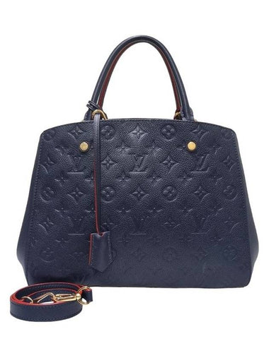 Women s M42746 Empreinte Navy Montaigne MM Tote Bag Shoulder Strap - LOUIS VUITTON - BALAAN 1