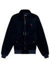 Pony Corduroy Bomber Jacket Navy - POLO RALPH LAUREN - BALAAN 2