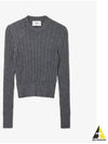 Cable Knit Top Grey - AMI - BALAAN 2