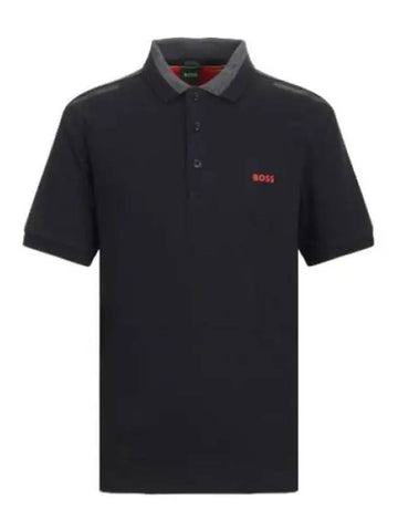 Boss Cotton Red Logo Polo Shirt Collar T - HUGO BOSS - BALAAN 1