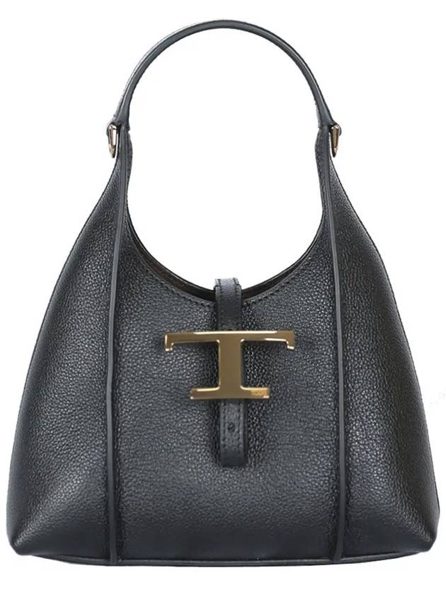 T Timeless Leather Micro Shoulder Bag Black - TOD'S - BALAAN 1