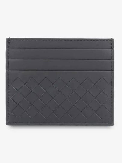 Intrecciato Leather Card Wallet Light Grey - BOTTEGA VENETA - BALAAN 2