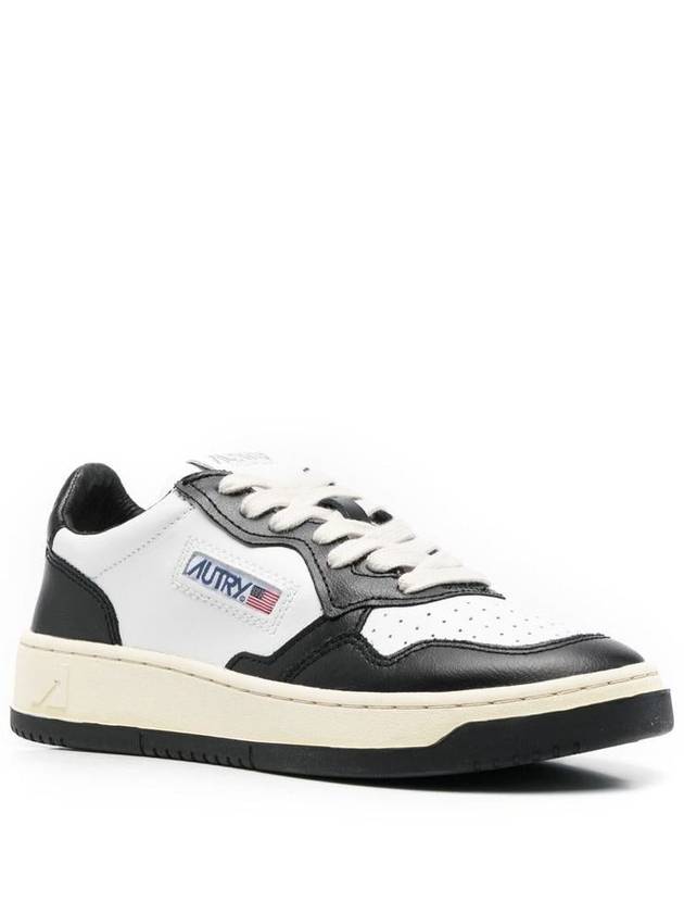 Medalist Leather Low Top Sneakers White Black - AUTRY - BALAAN 5