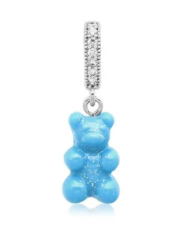 NOSTALGIA BEAR LAGOON PAVE CONNECTOR SILVER Pendant Women Charm - CRYSTAL HAZE - BALAAN 1