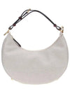 Women's graphy Canvas Small Hobo Shoulder Bag Natural White - FENDI - BALAAN.