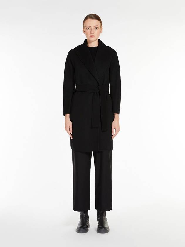 Women's Messi Robe Wool Single Coat Black - S MAX MARA - BALAAN 2