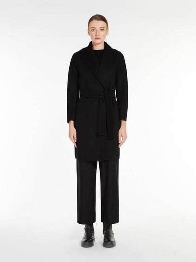 Women's Messi Robe Wool Single Coat Black - S MAX MARA - BALAAN 2