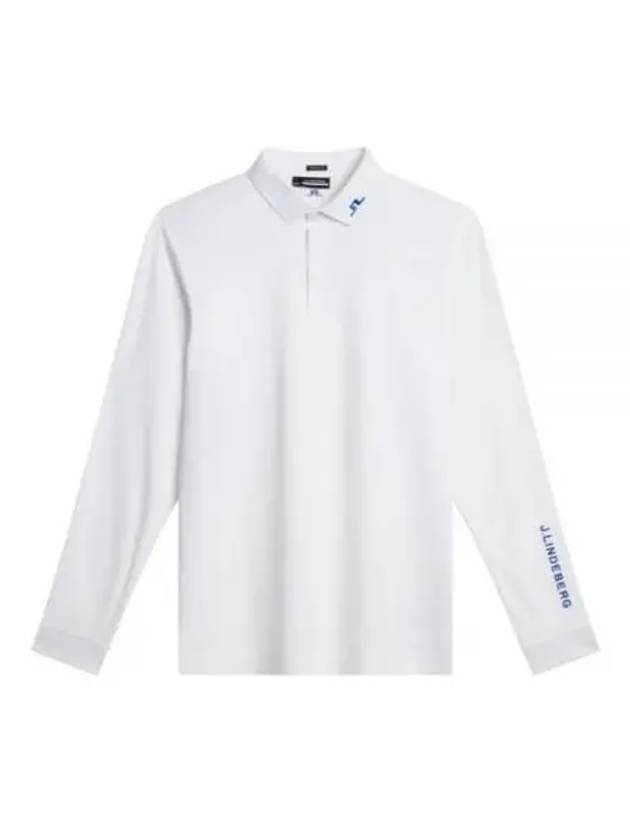 Men's Tour Tech Long Sleeve Polo Shirt White - J.LINDEBERG - BALAAN 2