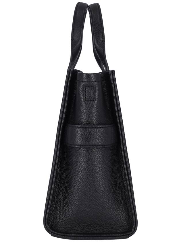 Logo Medium Leather Tote Bag Black - MARC JACOBS - BALAAN 6