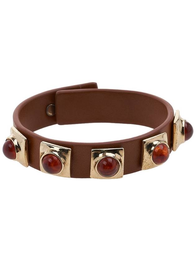 Crown Me Stud Stone Bracelet Brown - ETRO - BALAAN 3