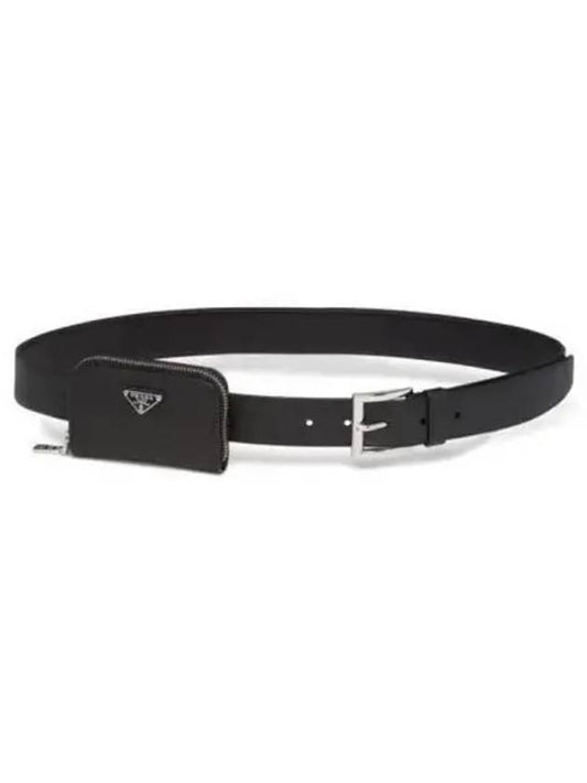 Card Holder Saffiano Belt Black - PRADA - BALAAN 2