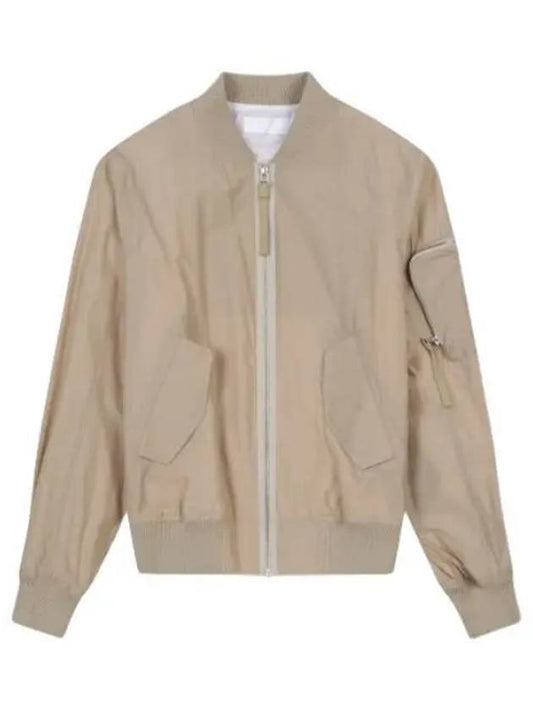 logo bomber jacket beige - HELMUT LANG - BALAAN 1