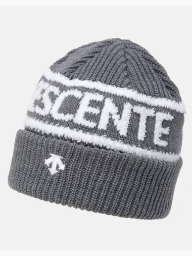 Sports Basic Jacquard Beanie Gray SP323UKC91 - DESCENTE - BALAAN 1