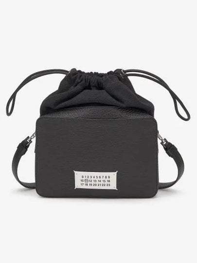 Logo Patch Leather Bucket Cross Bag Black - MAISON MARGIELA - BALAAN 2