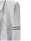 Oxford Armband Stripe Cotton Long Sleeve Shirt Blue - THOM BROWNE - BALAAN 4