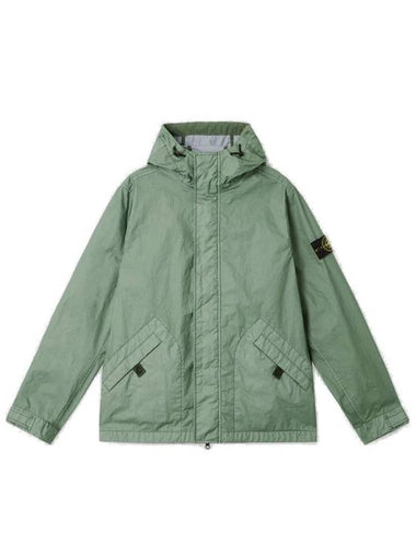 Membrana 3L TC Breathable Water-Resistant Hooded Jacket Sage Green - STONE ISLAND - BALAAN 1