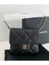 Classic chain mini bag caviar snap gold black AP3259 - CHANEL - BALAAN 3