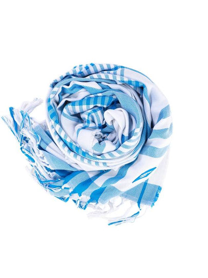 Women's Check Beach Scarf Blue - BURBERRY - BALAAN 2