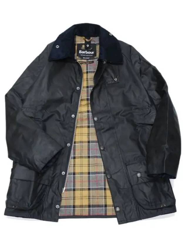 Men's Beaufort Wax Jacket Navy - BARBOUR - BALAAN 2