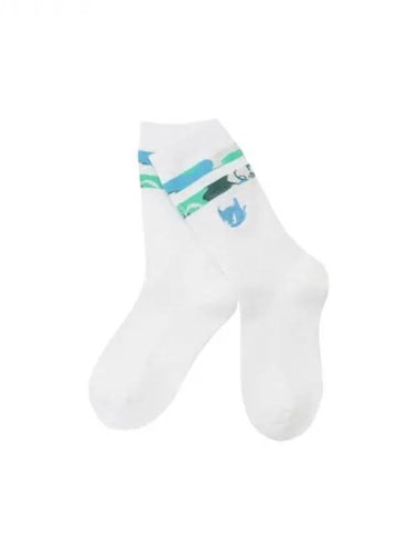 Golf Women s Pattern SocksWGLCX24112BUL Domestic Product GQ0Z24013130742 - WAAC - BALAAN 1