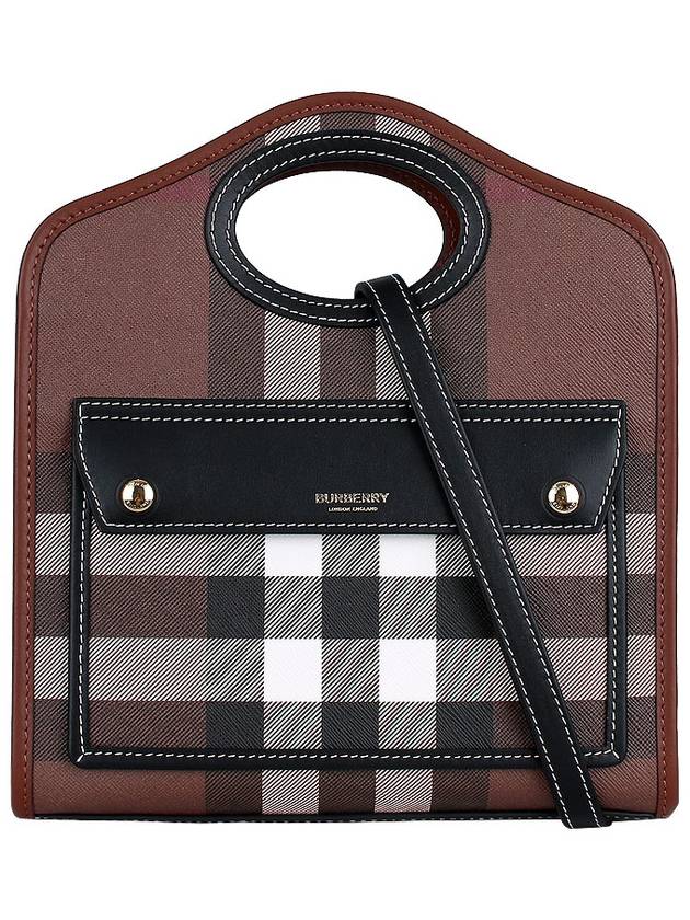 Mini Pocket Tote Bag Brown - BURBERRY - BALAAN 3