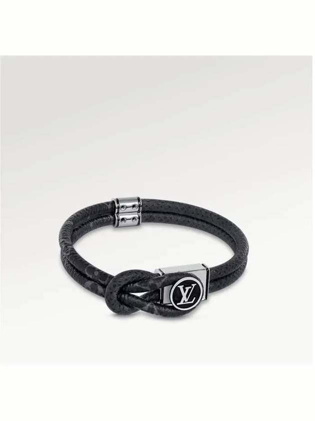 Loop It Monogram Bracelet Silver Black - LOUIS VUITTON - BALAAN 4