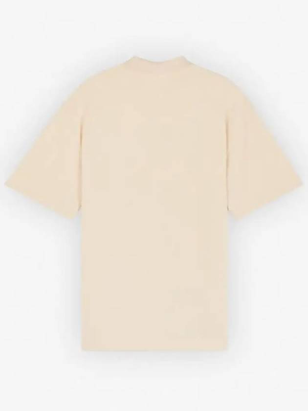 Bold Fox Head Patch Oversized Polo Shirt Beige - MAISON KITSUNE - BALAAN 3