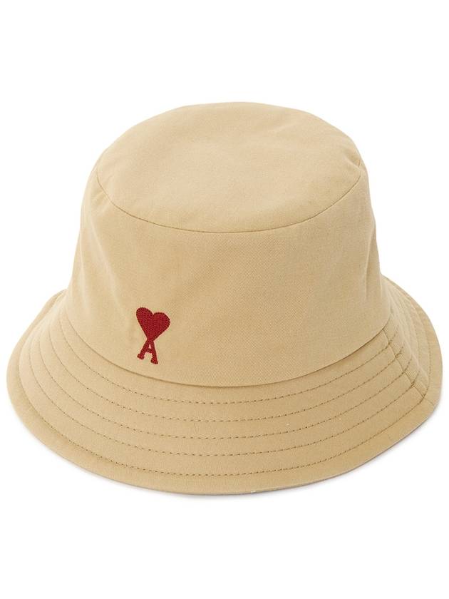 De Coeur Embroidered Bucket Hat Sand - AMI - BALAAN 2