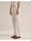 cutting line rivet pants white - TUDE - BALAAN 3