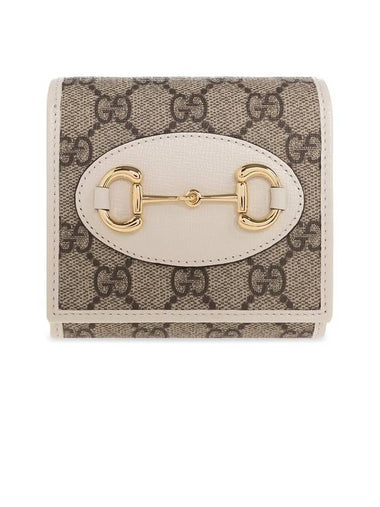 Horsebit GG Supreme Half Wallet Beige - GUCCI - BALAAN 1